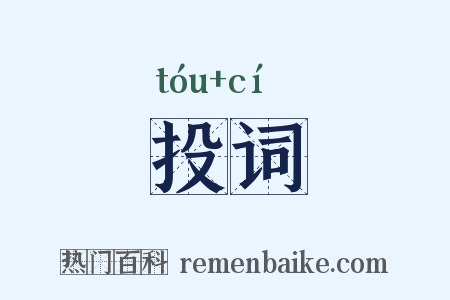投词是什么意思的图片